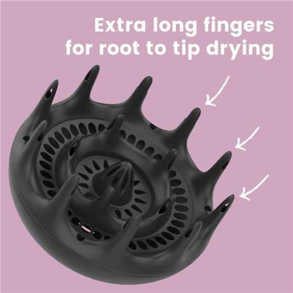 Black Orchid Hair Diffuser for Curly Hair, Blow Dryer Attachment, Frizz Control - Picture 4 of 6